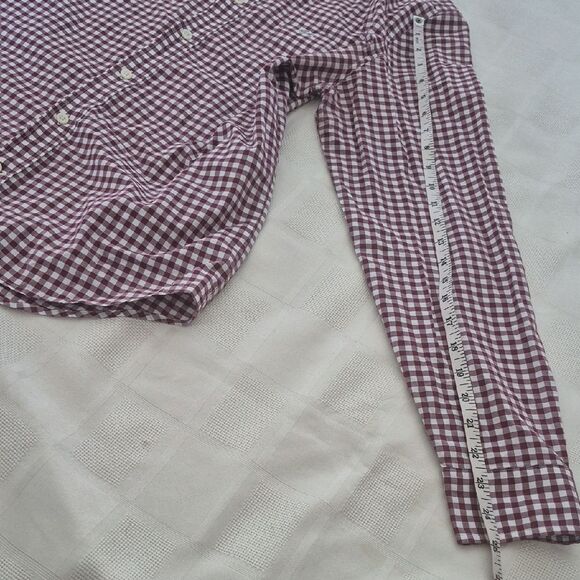 Lacoste Burgundy and White Checkered Shirt - Picture 10 of 16